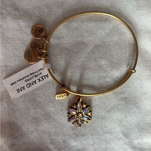 Alex and Ani 2017 Limited Edition Gold Starburst Charm Bracelet
